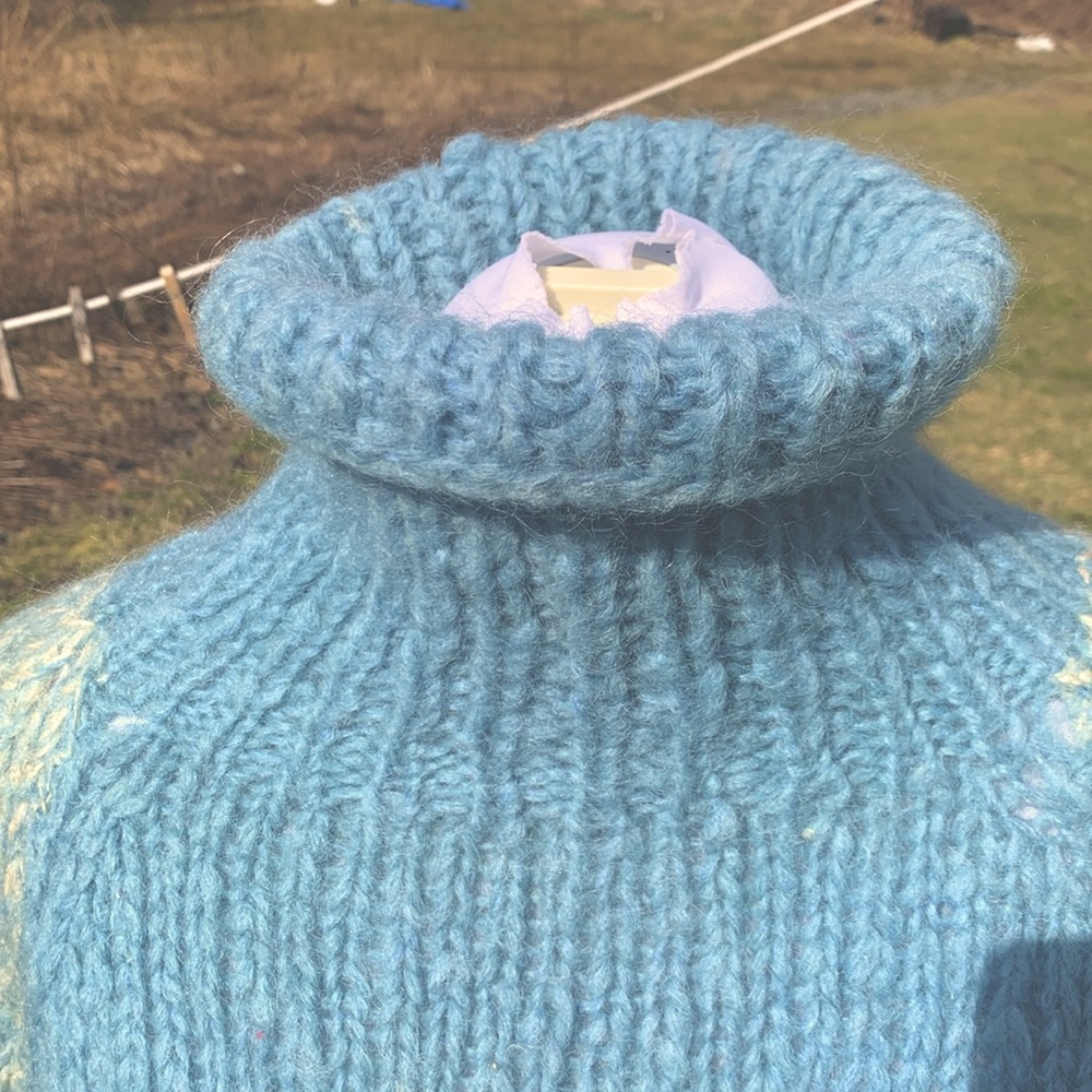 OOAK 50-60s Hand Knit Italian Mohair Sweater Vintage Exc. condition Handcrafted - Picture 6 of 7